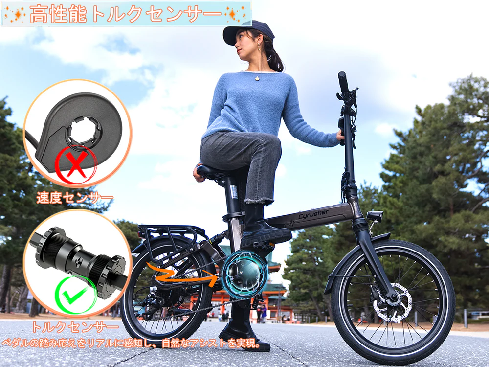 【Cyrusher Sonder】パワフルで自然なアシスト力の秘密 トルクセンサー、速度センサー