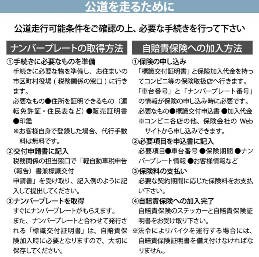 aioonに乗るために必要なモノ（免許・ナンバー・保険）